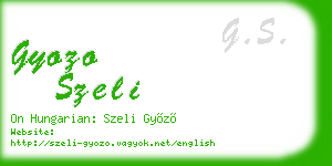gyozo szeli business card