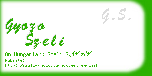 gyozo szeli business card